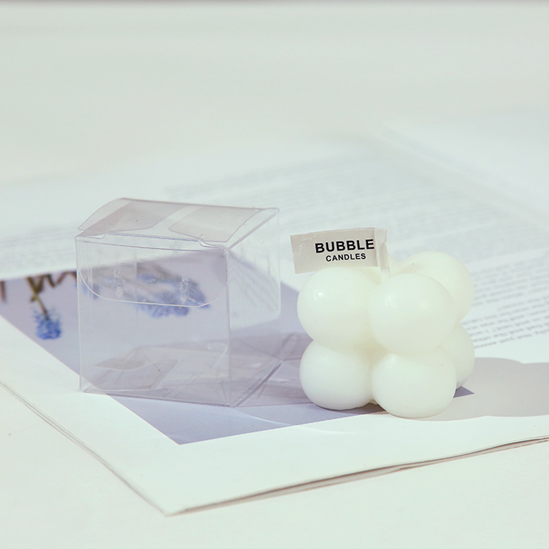 Bubble cube lys håndlavet aromaterapi duftlys gave til hjemmet_voghion.com