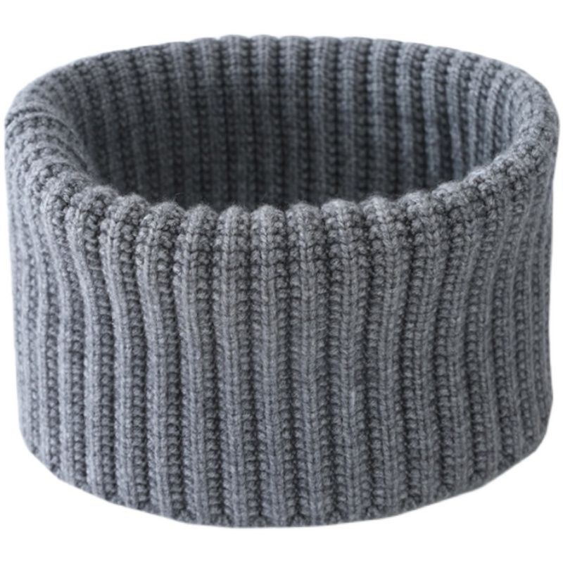 Solid Color Neck Warmer for Men and Women, Thickened Wool Knit Scarf, Autumn and Winter Thermal Neck Gaiter, Neck and Cervical Spine Protection, Windproof