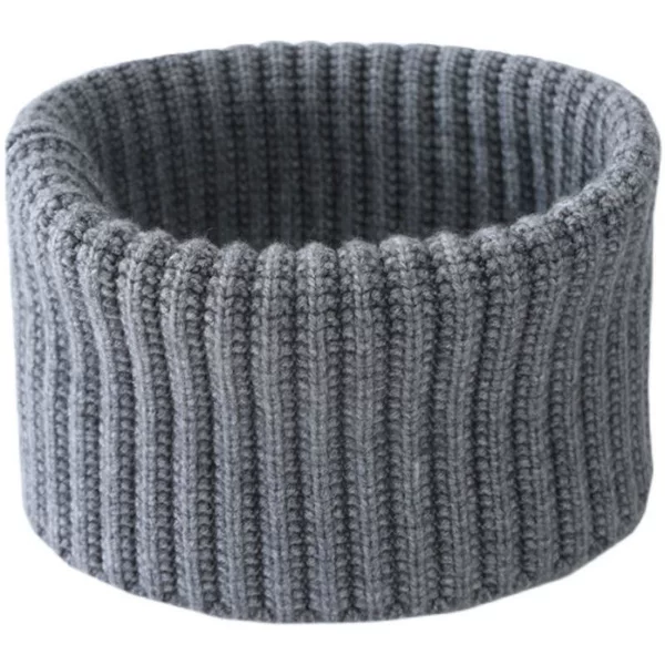 Solid Color Neck Warmer for Men and Women, Thickened Wool Knit Scarf, Autumn and Winter Thermal Neck Gaiter, Neck and Cervical Spine Protection, Windproof