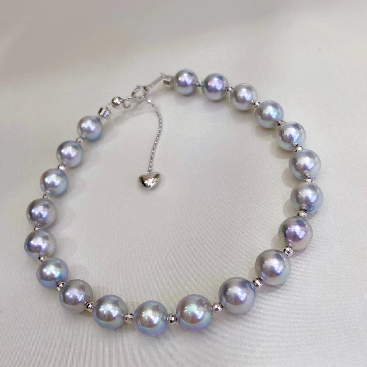 True Matta Akoya Pearl Bracelet 6-6.5mm Basically Positive Circles…