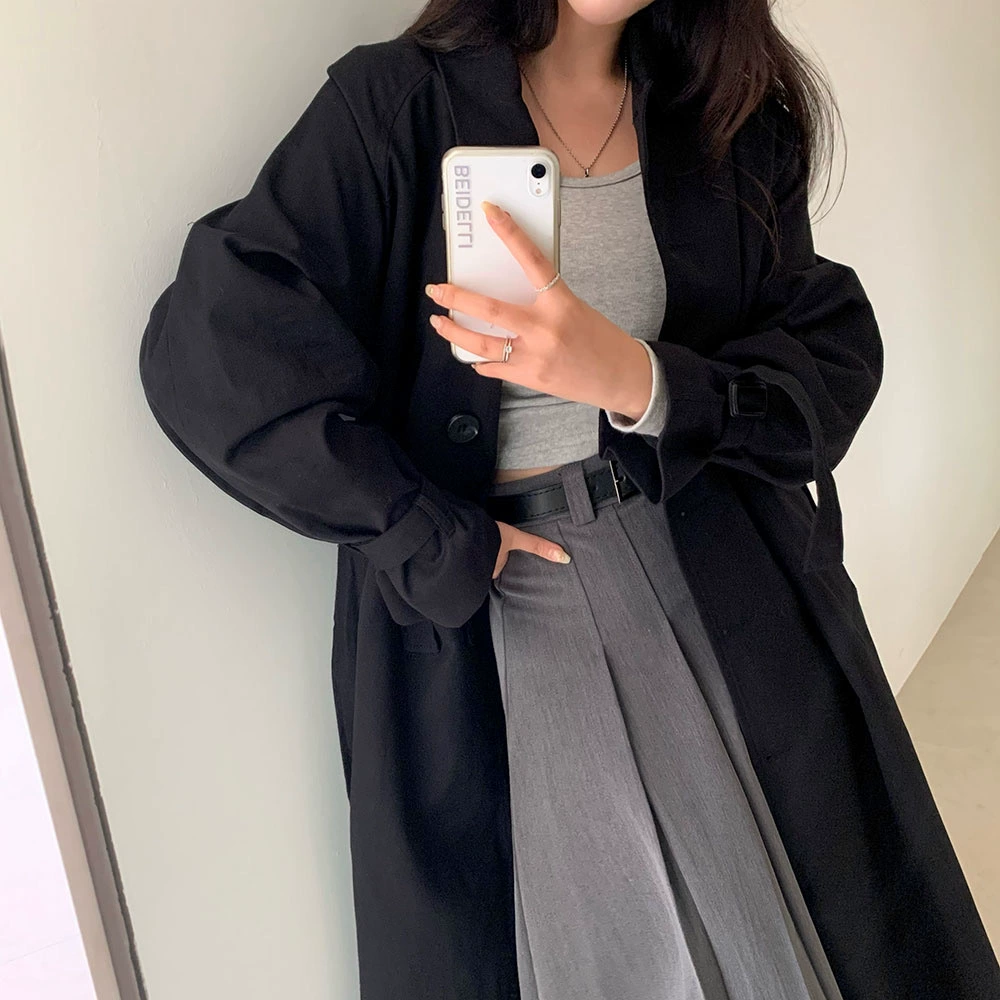 Trench coat, осенний пиджак для отдыха, стиль высшего качества, британский стиль, для подростков