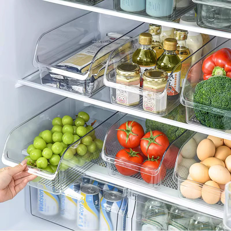 Хранение в холодильнике, U‑образный органайзер для яиц и продуктов, большой/глубокий, с крышками