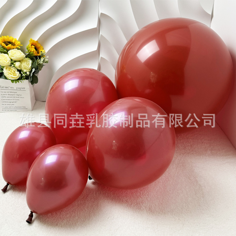 Globos mate Globos de látex rojo granada Decoración de cumpleaños Decoración de fiesta Globos de boda Boda Globos de boda