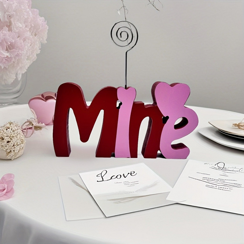 Decoración de la sala de estar muebles decoración alfabética escritorio artesanía de madera decoración de boda