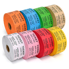 现货热销彩色连续编号抽奖卷Raffle Ticket入场券游戏票代金券