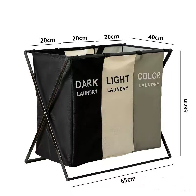 Bolsa de almacenamiento de ropa sucia portátil de tela de Amazon transfronteriza, canasta de ropa sucia de tela Oxford grande, bolsa de almacenamiento de juguetes plegable