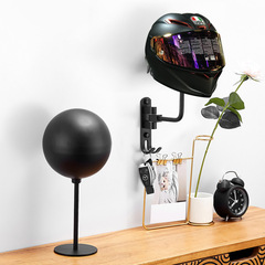 Wall-mounted motorcycle electric vehicle helmet holder is suitable for a variety of desktop punch-free display display hat storage racks