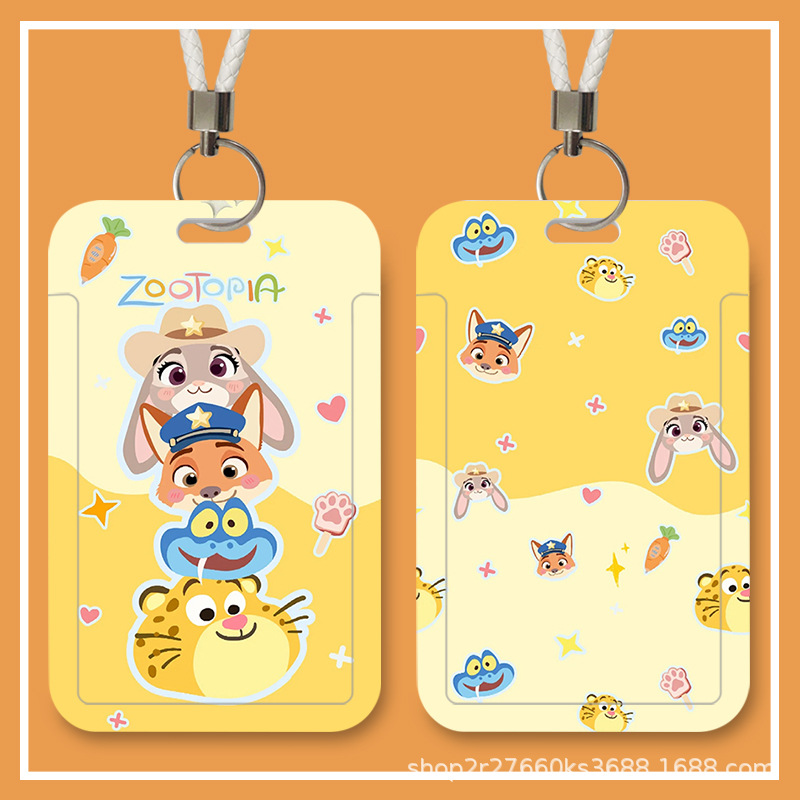 疯狂动物尼克卡套朱迪滑盖公交身份证件学生饭卡保护套门禁卡校园