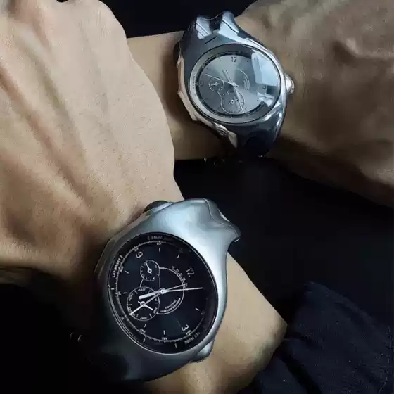 Millennium Y2K Special-Shaped Original Medieval Watch Series Retro Niche Ins High-End Waterproof Dual Display Quartz Watch