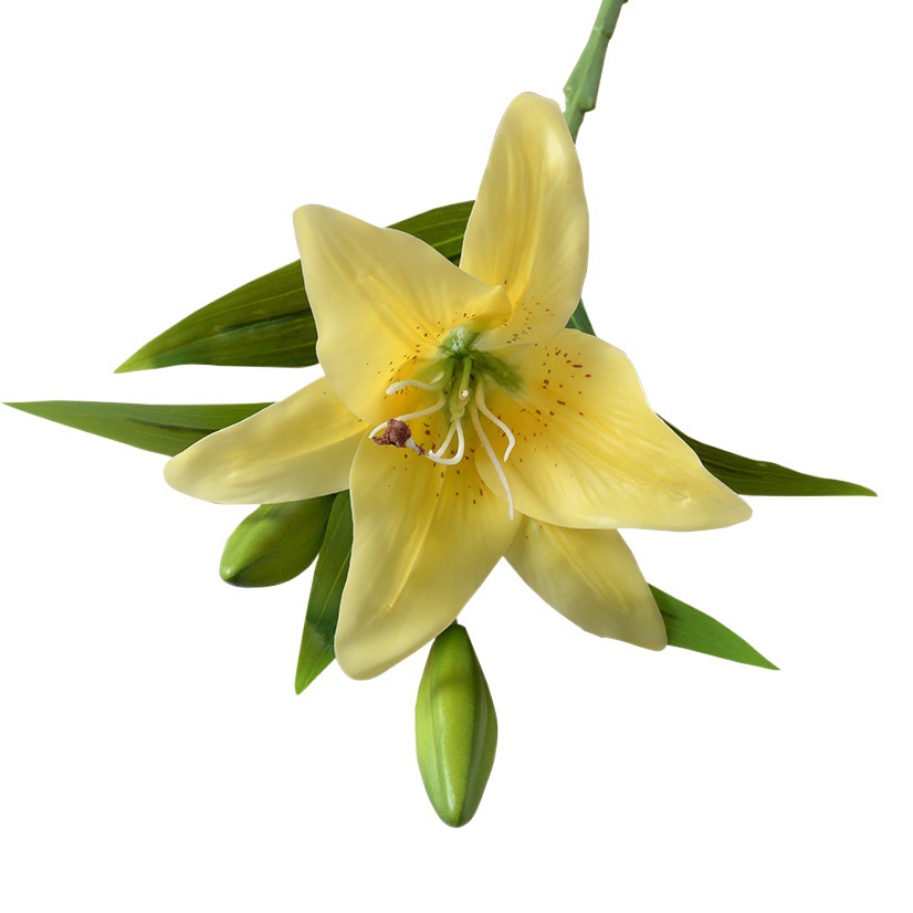 3-Cabeza de película lirio pequeño Tigre orquídea flor artificial sensación decoración del hogar Decoración flor artificial flor falsa fábrica al por mayor