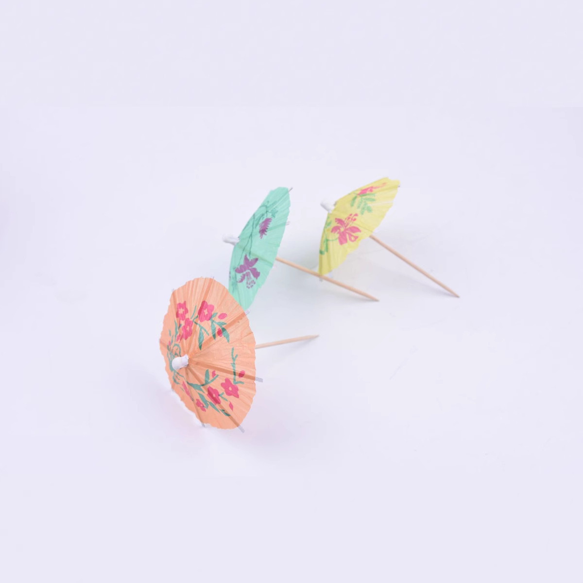 Palo de bambú desechable paraguas palo 100 unids/pack cóctel palillo decorativo palillo hotel restaurante palo de fruta Amazon