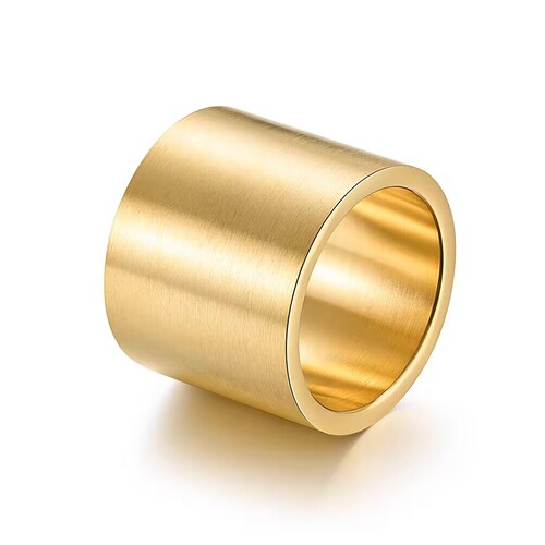 18mm wide titanium steel men's ring European and American fashion casual style plain face ring Amazon supply wholesale