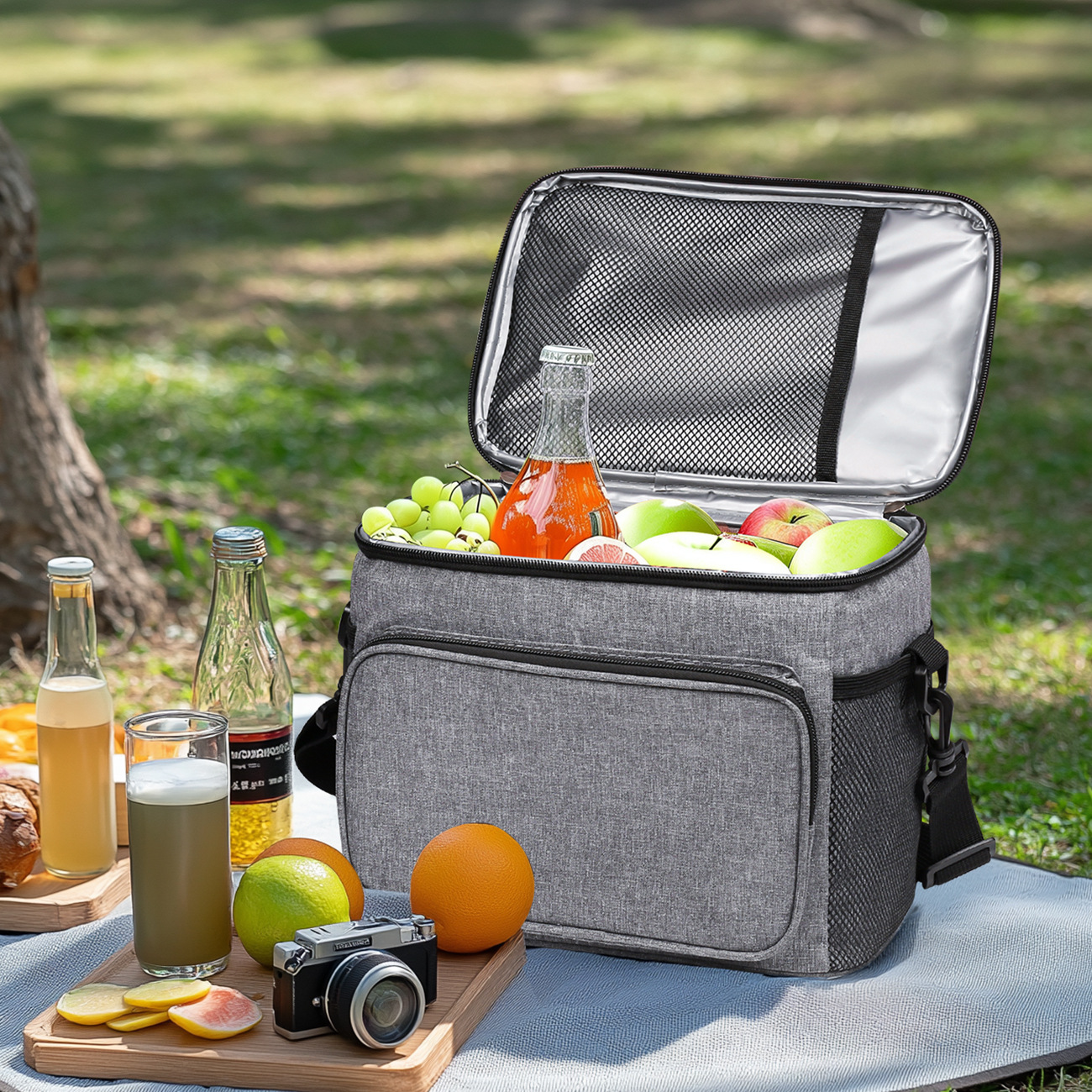 跨境爆款小号保温袋牛津布手提便携式防水冰包户外露营野餐保温包