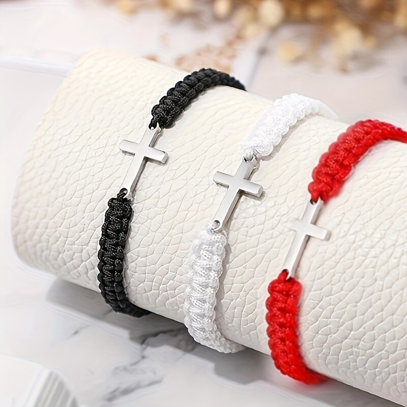 Cross-border Explosion Cross Woven Bracelet Adjustable Good Luck Protection Bracelet, Couple Friendship Bracelet