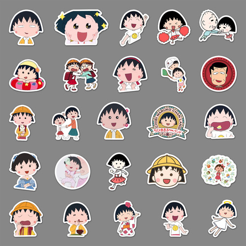 50 Cherry Blossom-chan Cartoon Sticker DIY Skateboard Luggage Sticker