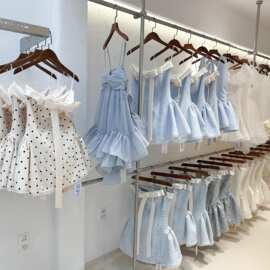 广州十三行小香风夏季品牌女装纯欲甜辣妹上衣裙子一手货源批发
