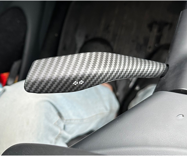 Suitable for the New Version of Tesla Modelyl Shift Lever Cover Interior Decoration Patch Accessories Carbon Fiber Gear Handle Cover