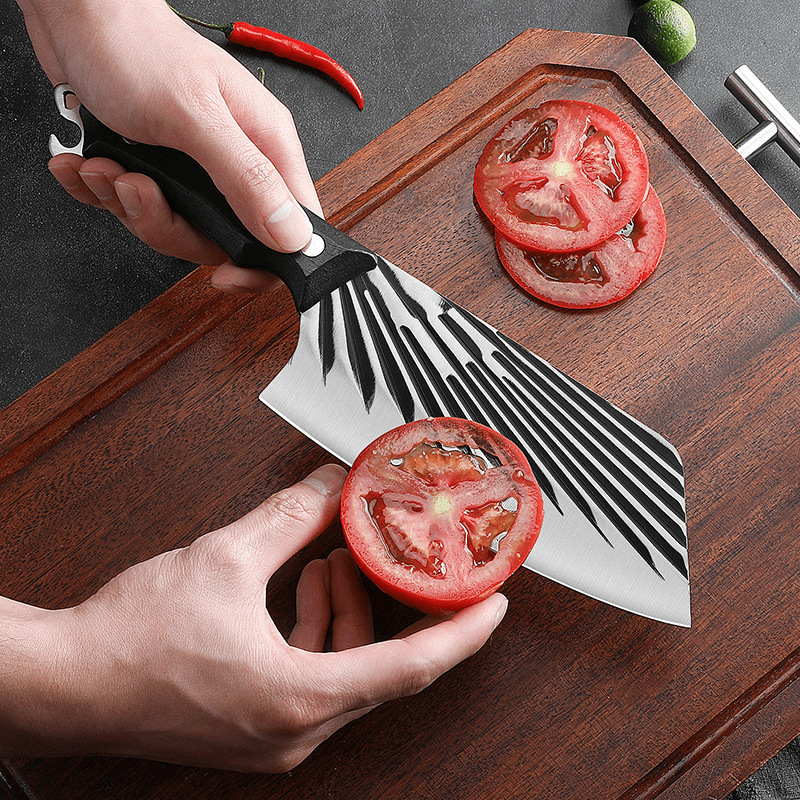 Cuchillo de cocina de acero inoxidable cuchillo de cocina de corte de dormitorio cuchillo de cocina forjado cuchillo de cocina afilado martillo corte