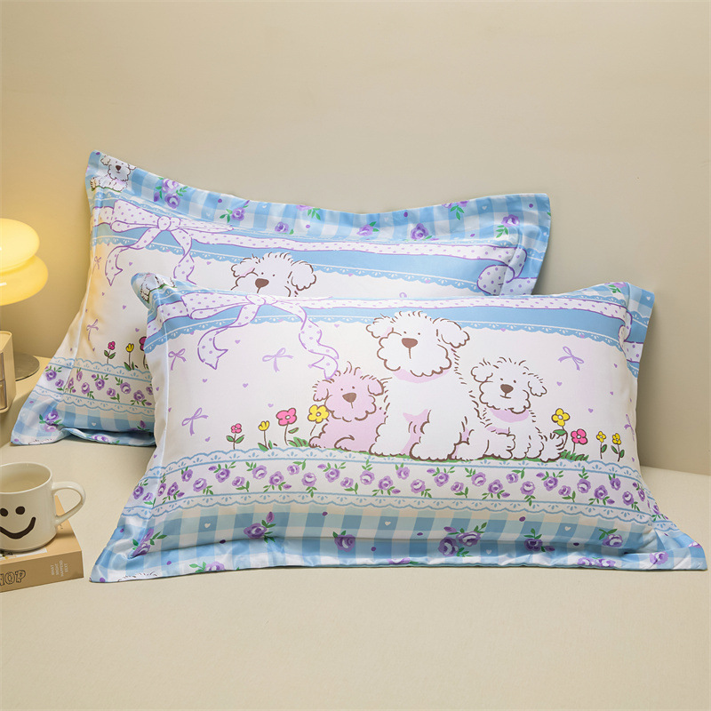 Un par de fundas de almohada de seda de hielo de 48cmx74cm fundas de almohada de seda para el hogar 2025 nuevo juego completo individual premium