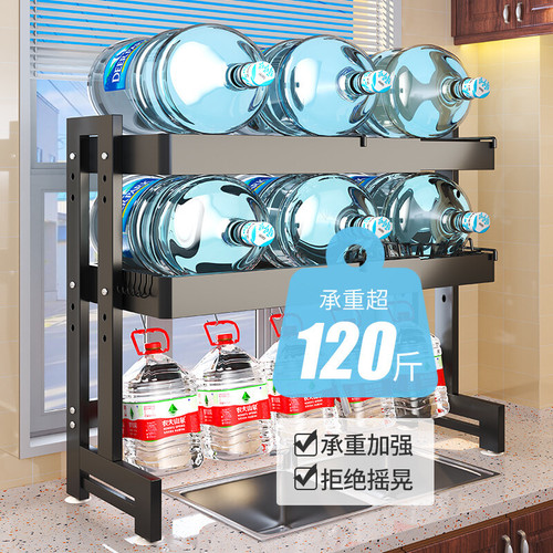 Kitchen sink rack household double-layer retractable drain rack countertop chopstick tube bowl rack above the sink kitchen knife