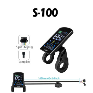 Bicycle mountain bike lithium battery power assist modification accessories S-100 color vertical screen LCD SM connector