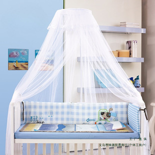 Baby Crib Mosquito Net Full-Cover Universal with Bracket Rod Punch-Free Mosquito Net Cover Newborn Baby Princess Style Anti-Mosquito Cover