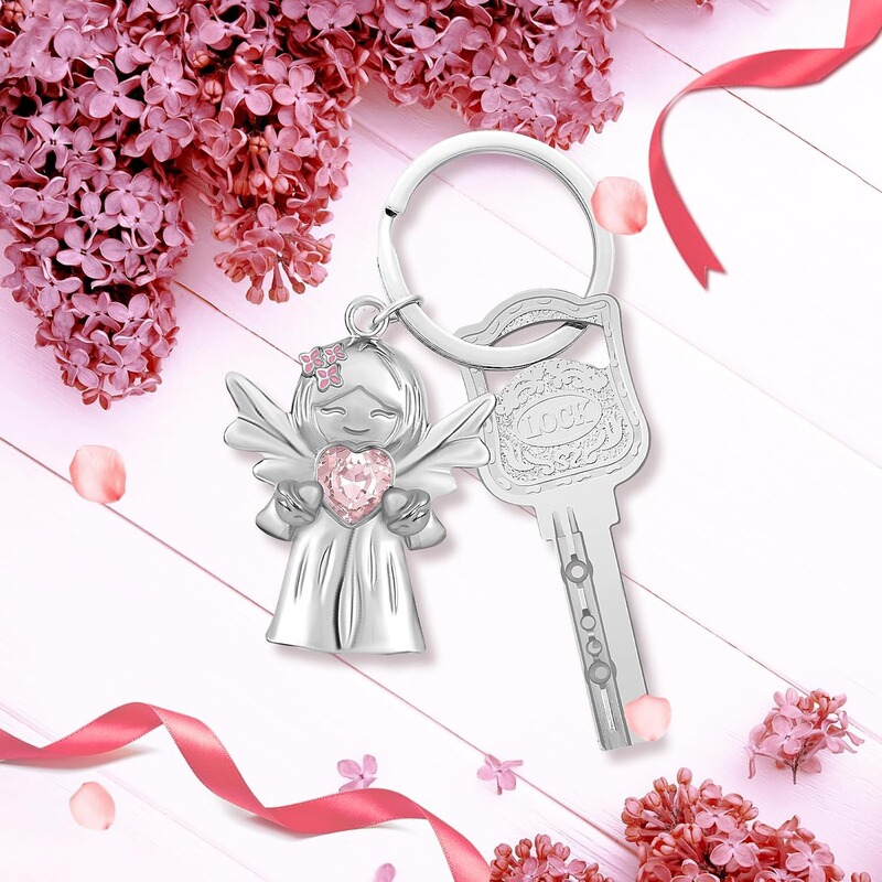 Amazon Cross-Border Smile Guardian Angel Jewelry Zircon Accessories Love Keychain Bag Pendant Alloy Pendant Amazon Cross-Border Smile Guardian Angel Jewelry Zircon Accessories Love Keychain Bag Pendant Alloy Pendant
