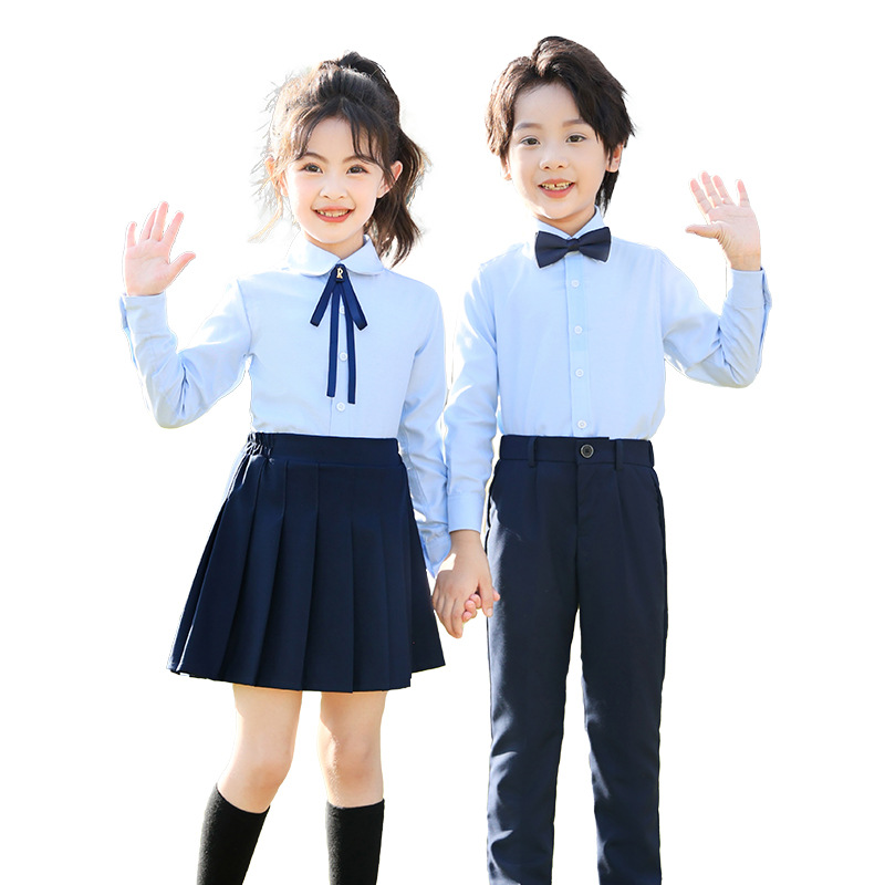 Conjunto de ropa de actuación de la escuela primaria, uniforme de jardín de infantes, uniforme escolar para niños y niñas, uniforme escolar, uniforme de clase para niños mayores