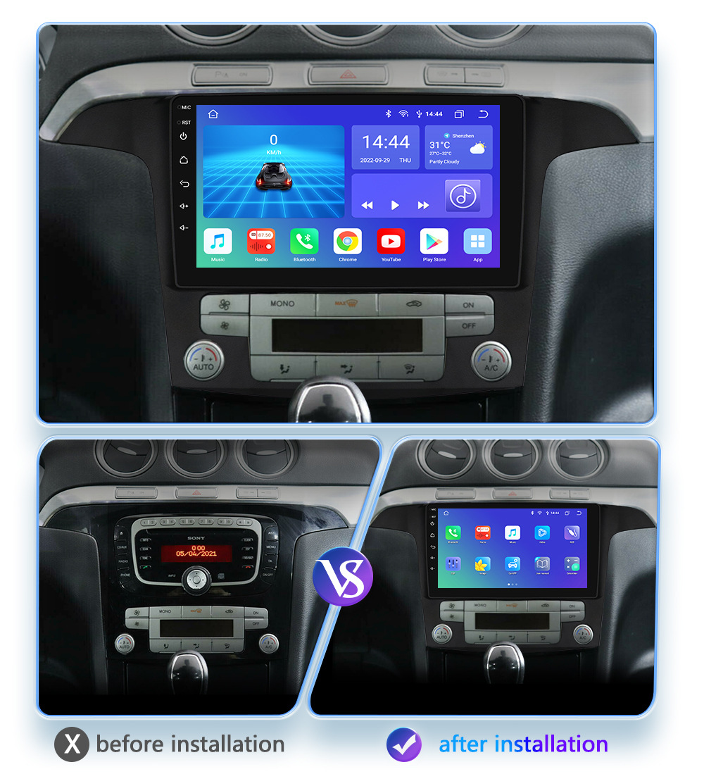 Suitable for FORD FORD S-Max 2007-2015 navigation large screen Android Smart GPS car Bluetooth