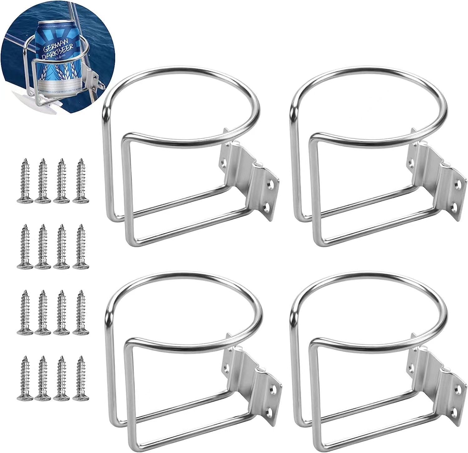 Car Car Water Cup Holder Ship RV Yacht Modified Iron Cup Holder Wall-mounted Desk Beverage Cup Holder
