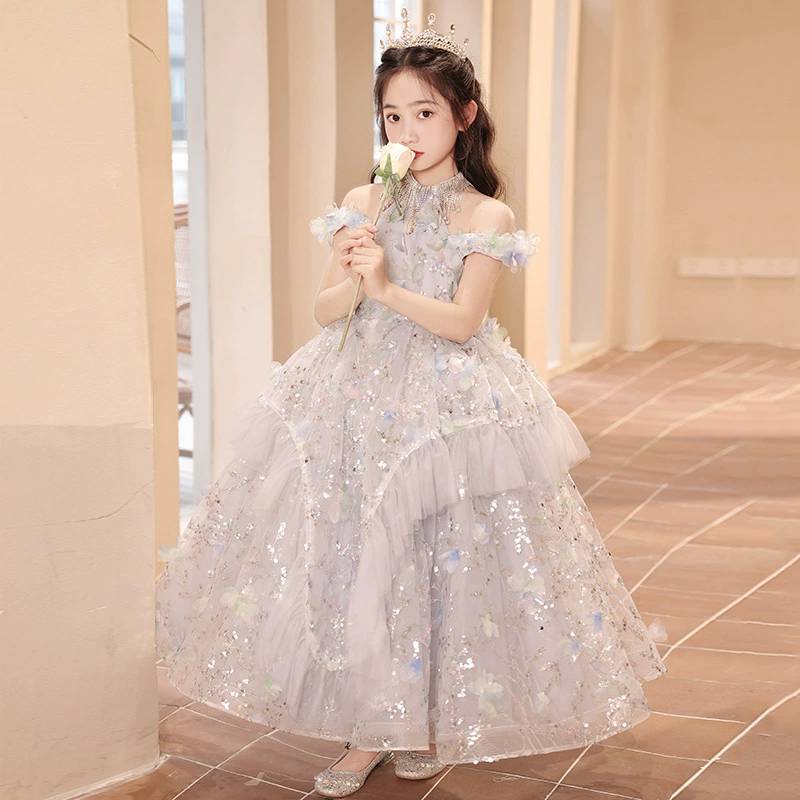 Dress, summer children's small princess costume, piano performance costume, suit, children's catwalk costume