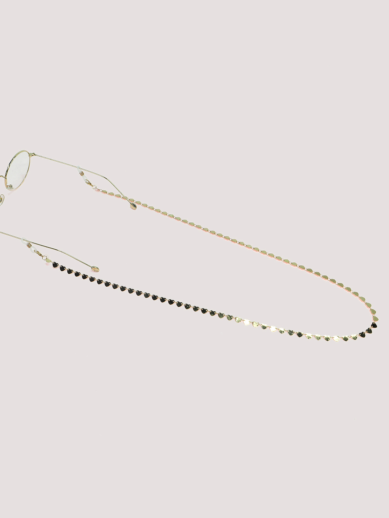 Hot Fashion Simple Gold Copper Peach Heart Eyeglasses Chain Chain Eyeglasses Chain Met display picture 3