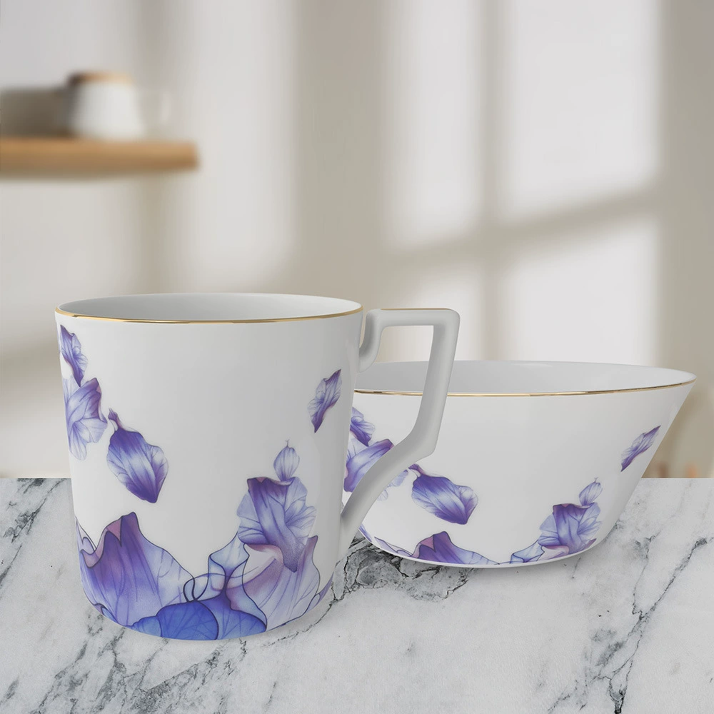 Creative ceramic set for home use, dinner plate for hotel, simple and elegant design