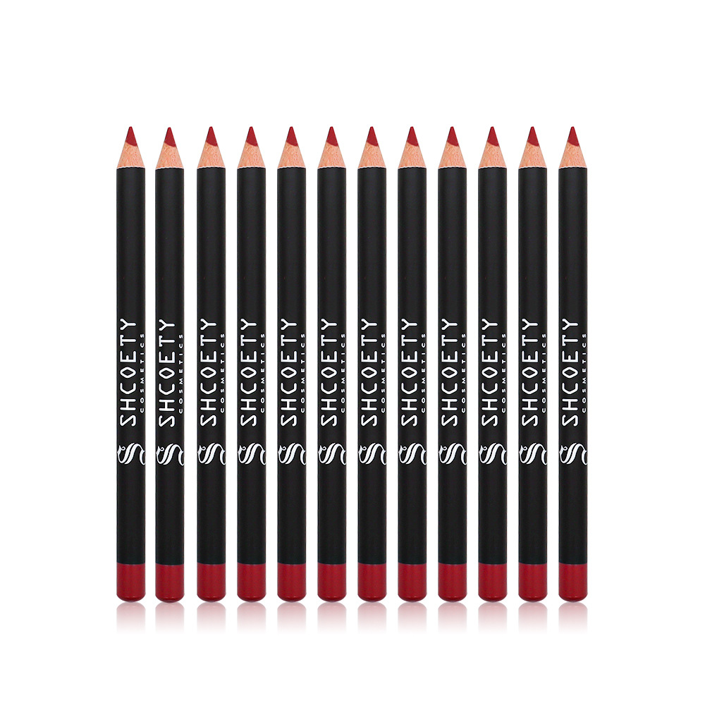European and American cross-border beauty multi-color lipstick lip pens that do not fade, double-headed pink lip liner pens, wholesale of foreign trade cosmetics undefined