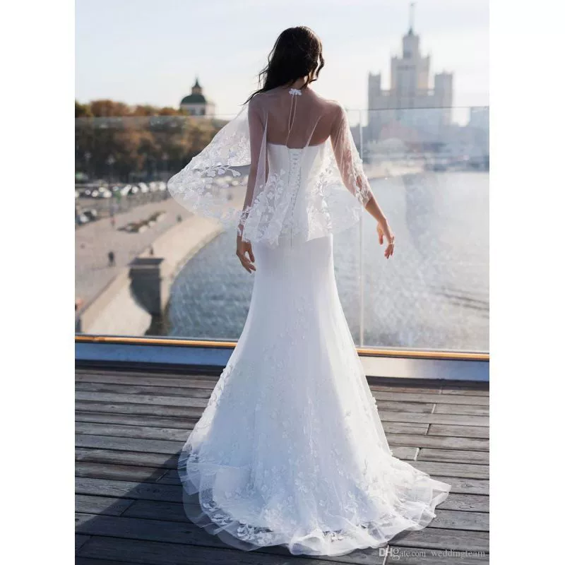 Модный комплект, накидка без рукавов с круглым воротником, короткое кружевное плаще для невесты, аксессуары, европейский стиль, свадебные аксессуары
