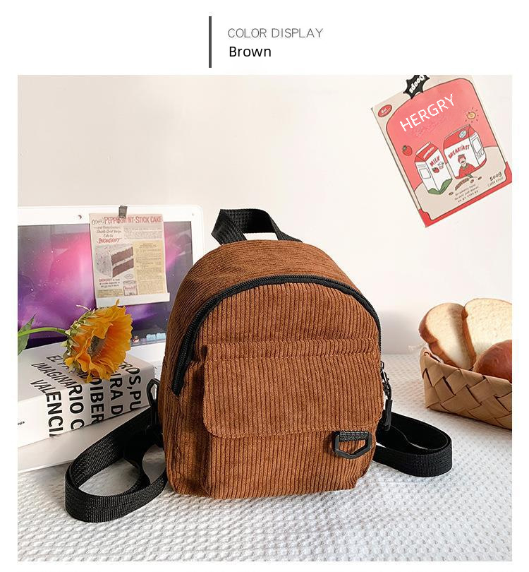 Damen Rucksack Im Vintage Look Aus Kord Für Schule Und Alltag_voghion.com