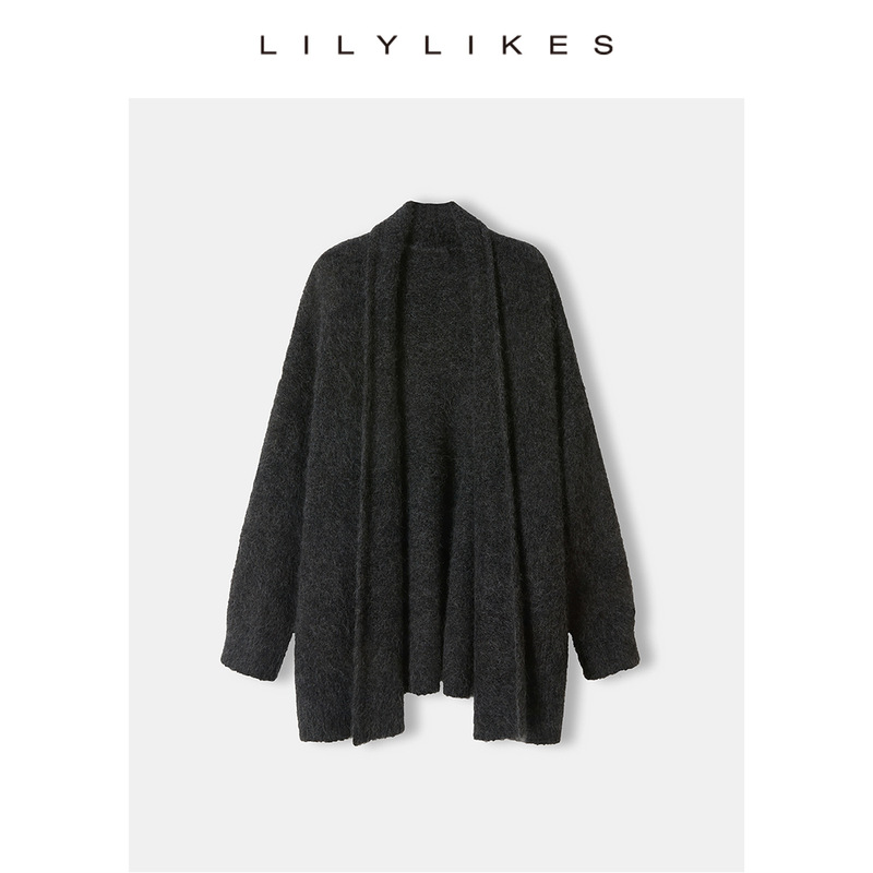 Lilylikes"Lily轻奢大被子"真丝羊绒/秘鲁阿尔巴卡羊驼澳毛开衫|undefined