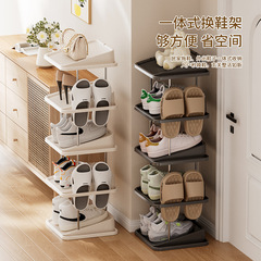 玄関靴収納棚多層家庭用プラスチック移動簡易傘玄関軽贅沢多機能靴棚