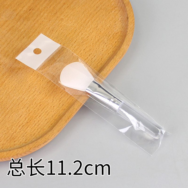 Transparent solid rod fan-shaped soft rubber brush: Medium size