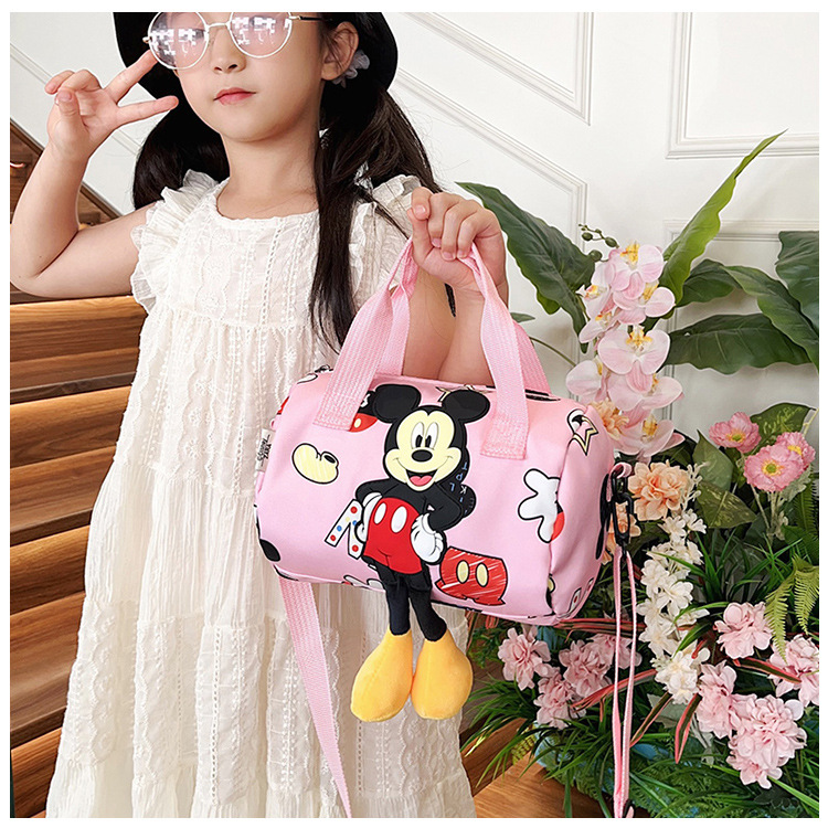 In 2024, the best-selling children's bags will feature cute Mickey Mouse-patterned bowling bags for girls, casual hand-held shoulder bags, and a unique style undefined