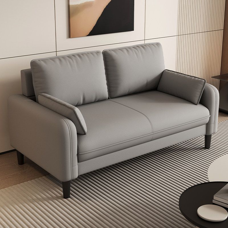 Small Apartment Sofa, Eco-Friendly Cowhide, Living Room, Apartment Rental, Office, Mahjong Hall, Double Small Sofa