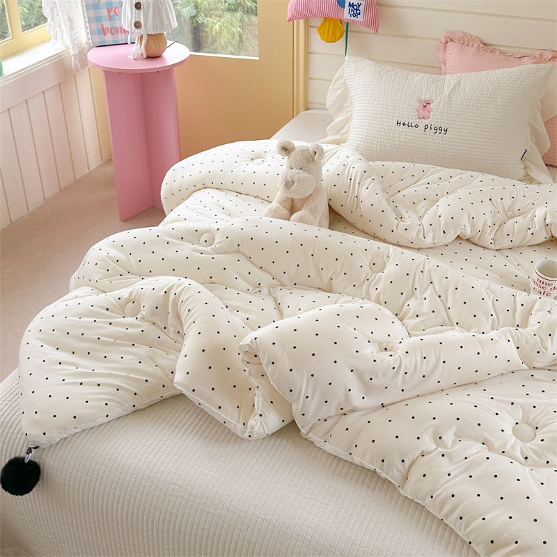 Class a Knitted Cotton Spring & Fall Quilt Autumn and Winter Thickeneded Winter Quilt Core Soybean Quilt Kidsren's Adult Quilt Core Student Bed Quilt