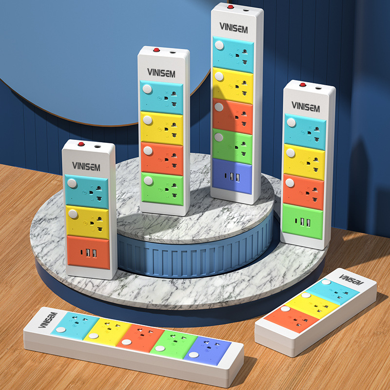 独立开关插座泰式家用插线板跨境专供泰国TISI排插泰标USB多口插