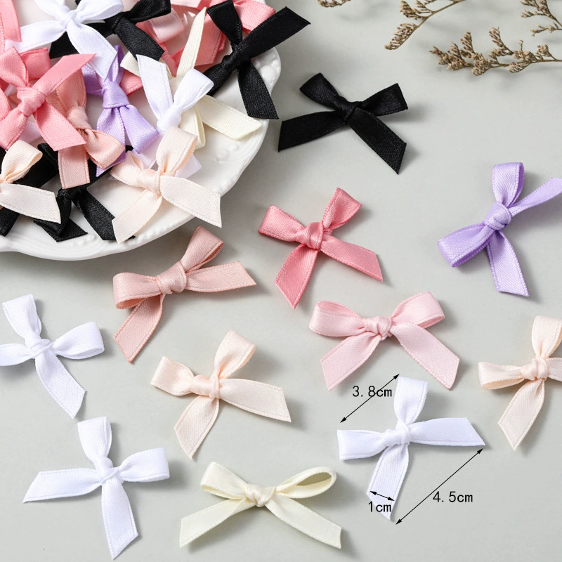 1 см двусторонний бант из полиэстера и хлопка, украшение для украшения своими руками, нижнее белье, аксессуары для одежды, красочная лента, аксессуары для волос, аксессуары для головного убора