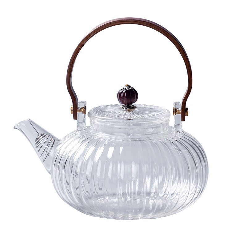 Borosilicato rayado vidrio té olla haz tetera con filtro calabaza olla hogar borosilicato Kung Fu juego de té