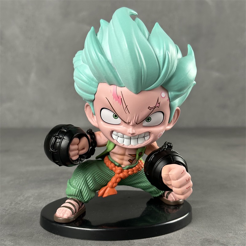 One Piece Figure Cos Cross-Dressing Luffy Q Version Desktop Case Creative Ornament Two-Dimensional Animation Figure Model