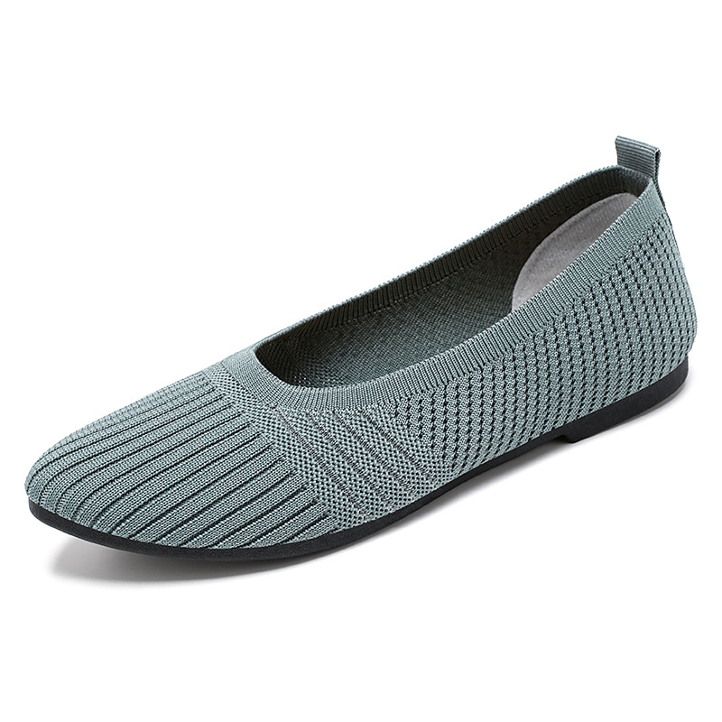 Zapatos de mujer de verano nuevos zapatos casuales planos claros de color sólido zapatos de mujer de estilo francés con suela suave no cansada zapatos de pie único
