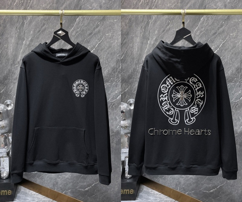25ss正确版Chrome Hearts 克罗伈十字架连帽卫衣百搭潮流时尚批发|undefined