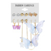 Earrings with tassels, retro shiffon set from pearl, suitable for import, European style, wholesale