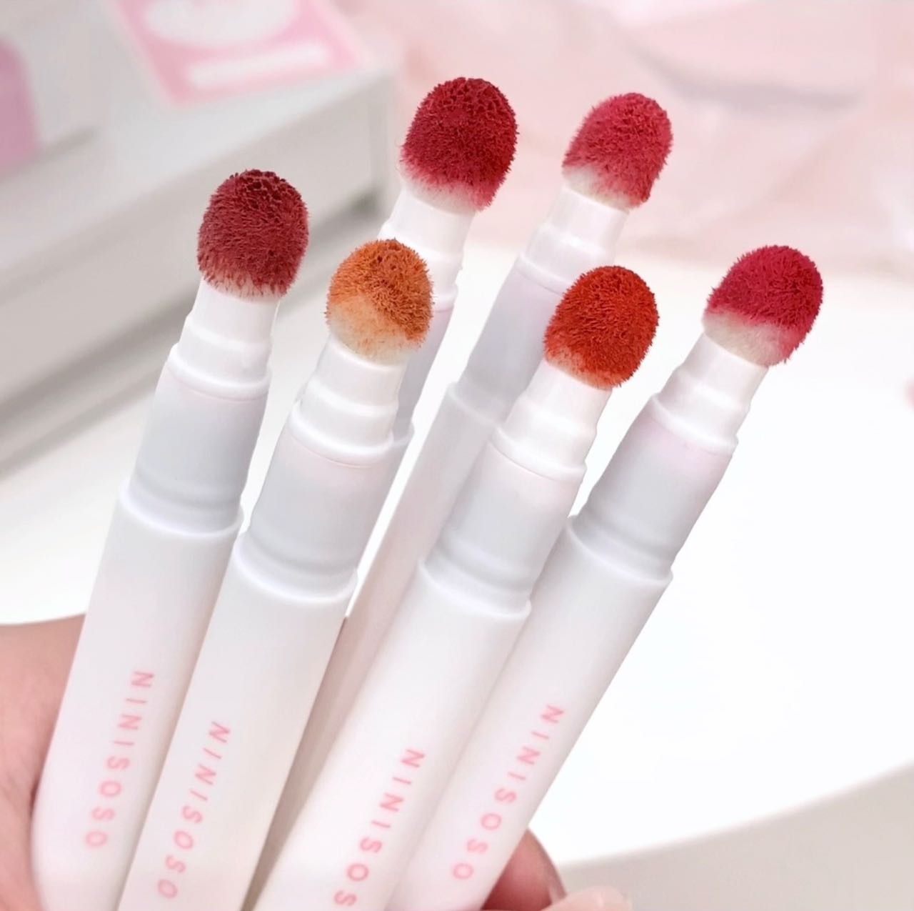 NINISOSO Lip gloss, Lip powder cream, cushion Lip cream, matte non-stick cup, nude lipstick, lip mask, lip mud for whitening undefined